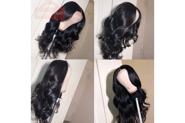 Lace Front Women Wigs 6×6 Closure Long Natural Black With 3 Combs Inside