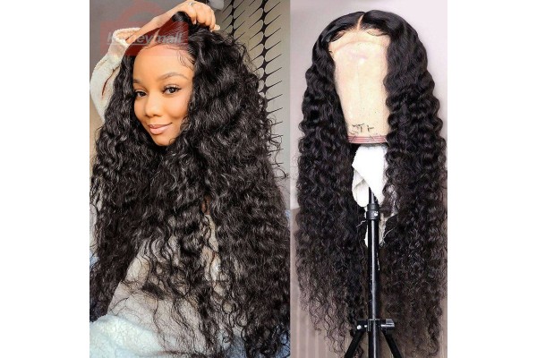 Wigs For Women Curly Hair Lace Front Deep Wave Long Chick Natural Black