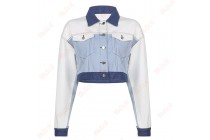New Tops Contrast Color Jean Jacket Cool Personality Pretty Jackets Kameymall