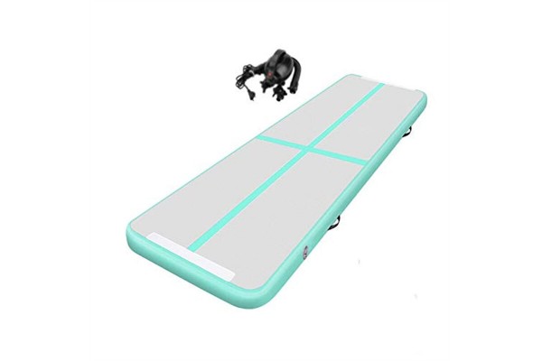 Gymnastics Air Track Mint Green Small Inflatable Air Mat Home Use Yoga Kameymall
