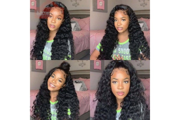 Curly Wig Best Quality Hair Extensions 13×6 Lace Front Wig Loose Wave Kameymall