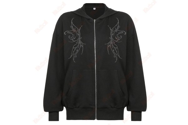 Cheap Basic Hoodies New Trend Pocket Design Loose Casual Black Hoodie Kameymall